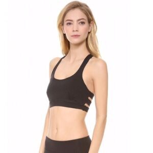Solow Sport Sports Bra Black Cut Out Detail Size XS
